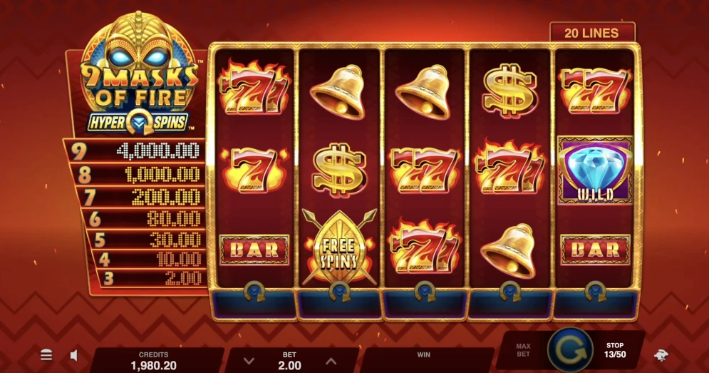9 Masks of Fire HyperSpins Slot